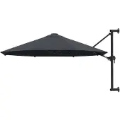 vidaXL Parasol à montage mural avec mât métallique 300 cm Anthracite
