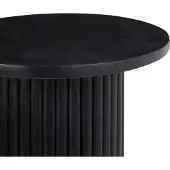 Beliani Table basse en bois de manguier noir, plateau au fini naturel, design moderne, salon