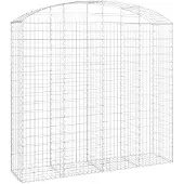 vidaXL Gabion avec arche haute 200x50x180/200 cm Fer galvanisé