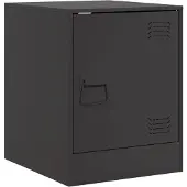 vidaXL Table de chevet noir 34,5x39x44 cm acier