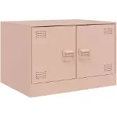 vidaXL Table basse rose 67x50x44 cm acier