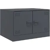 vidaXL Table basse anthracite 67x50x44 cm acier