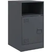 vidaXL Table de chevet anthracite 34,5x39x62 cm acier