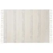 Beliani Couverture Raebareli Coton 130 X 180 Cm Blanc