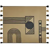 Beliani Couverture Thaprek Tissu 130 X 170 Cm Beige