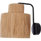 Beliani Lot de 2 lampes murales Rafia Natural Shinfa Lumarko