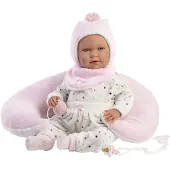 Llorens Mimi bébé poupée qui pleure avec coussin croissant, 42 cm