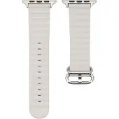 Connect Montre 42/44/45mm en cuir marin (42 mm, Cuir), Sangles de montre, Blanc