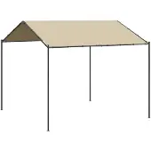 vidaXL Pavillon de jardin Beige 4x4 m Acier et tissu