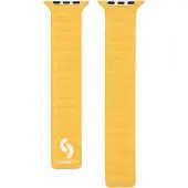 Connect Watch 38/40/41mm Fine woven twill magnetic chain strap (Twill finement tissé), Sangles de montre, Jaune