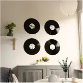 Northio Porte-disques mural - lot de 4
