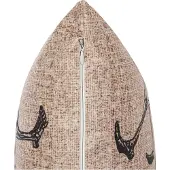 Beliani Lot de 2 coussins MORTESTI Velours 45 x 45 cm Abstrait Beige clair