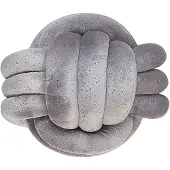 Beliani Coussin Velours Gris Malni 30 X 30 Cm