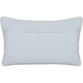 Beliani Coussin GAZANIA Coton 30 x 50 cm Géométrique Broderie Gris clair