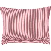 Beliani Coussin Aalita Coton 40 X 60 Cm À Rayure Rouge