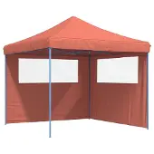 vidaXL Tente de réception pliable Pop-Up avec 2 parties latérales rouge terracotta