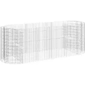 vidaXL Gabion haut-plateau Fer galvanisé 300x100x100 cm