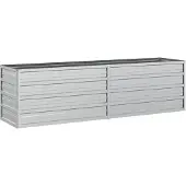 vidaXL Plateau de jardin 160x40x45 cm Acier galvanisé argenté