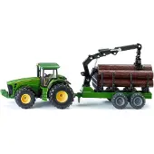 Siku Tracteur avec remorque forestière