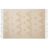 Beliani Couverture Fatehpur Coton 130 X 180 Cm Beige