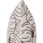 Beliani Coussin Gourd Velours 45 X 45 Cm Motif De Plante Beige