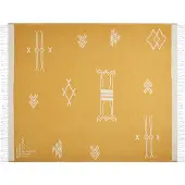 Beliani Couverture Jalkini 130 X 170 Cm Jaune