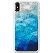 Ikins SmartPhone case iPhone XS/S blue lake white (Apple iPhone XS), Coque pour téléphone portable, Bleu, Blanc