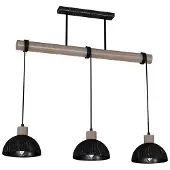 Milagro ERIK lustre lampe suspendue MLP7640 noir frotté / bois patiné