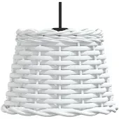vidaXL Abat-jour blanc Ø20x15 cm osier