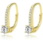 Beneto Gentle boucles d'oreilles plaquées or avec zircons AGUC1955-GOLD (L)