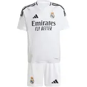 Adidas Real Madrid 24/25 Home Short Sleeve Junior Set Blanc 15-16 Years Enfants