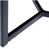 Beliani Table d'appoint, plateau en bois foncé, pieds noirs, salon/chambre à coucher moderne industriel