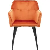 Beliani Chaise de salle à manger en velours Lot de 2 Orange Jasmin Lumarko