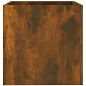 vidaXL Jardinière Chêne fumé 40x40x40 cm Bois d'ingénierie