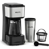 Krups Cafetière filtre 3 tasses 1000w inox - - KM207D10 -