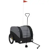 vidaXL Remorque pour vélo Noir 45 kg Fer