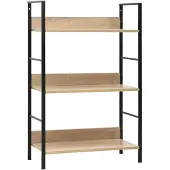 vidaXL Bibliothèque à 3 niveaux chêne 60x27,6x90,5cm bois d'ingénierie