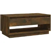 vidaXL Table basse chêne fumé 102,5x55x44 cm bois composite