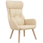 vidaXL Chaise de relaxation Crème Tissu