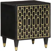 vidaXL Table de chevet 40x33x46 cm Bois de manguier solide