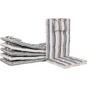 Beliani Lot de 8 coussins de chaise de jardin Maui Blue and Beige Lumarko !