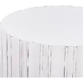 Beliani Table d'appoint blanche finition MDF meuble de salon rond design vintage