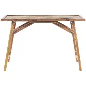 Beliani Table De Jardin Bois Solide Bois Clair Molise
