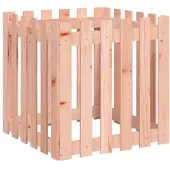 vidaXL Jardinière avec design de clôture 60x60x60 cm Douglas massif