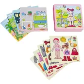 Haba Boîte de jeu magnétique Poupée à habiller Lilli 1007392001