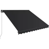 vidaXL Store manuel rétractable avec LED 300x250 cm Anthracite