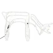 vidaXL Rennes de Noël 2 pcs Blanc chaud 73x31x45 cm