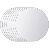 vidaXL Ensemble de 8 carreaux de miroir Rond en verre