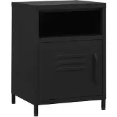vidaXL Tables de chevet 2 pcs Noir 35x35x51 cm Acier