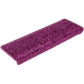vidaXL Tapis d'escalier 15 pièces 65 x 21 x 4 cm Violet Bord rectangulaire